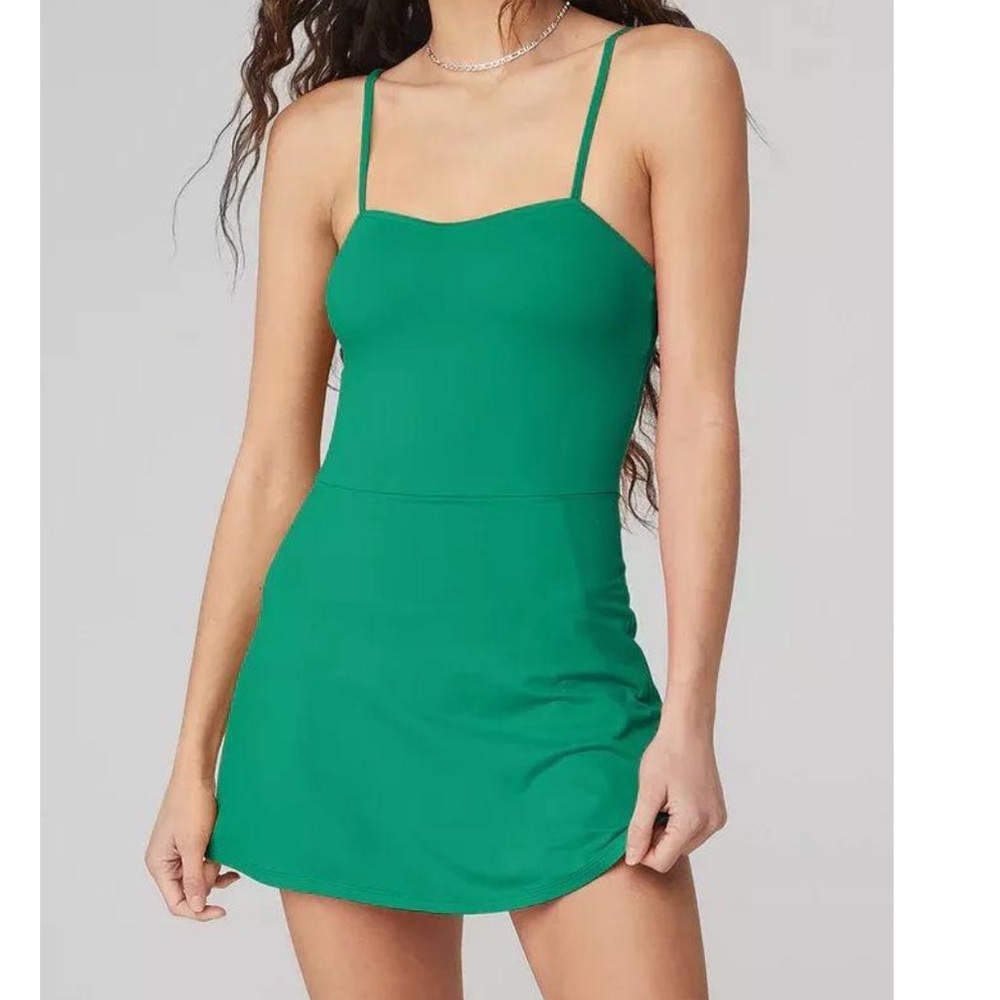 ALO Yoga Courtside Dress Emerald Green Size XS